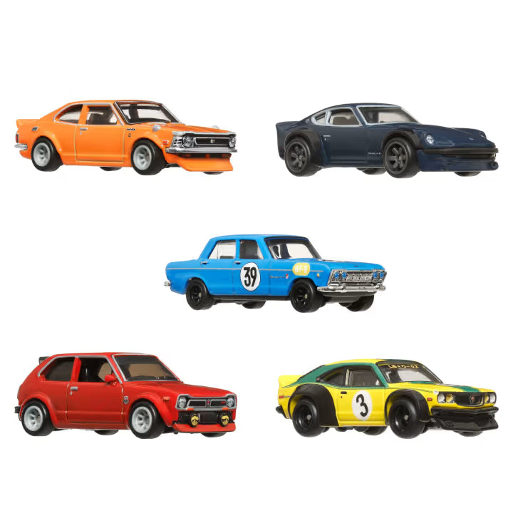 Hot Wheels Premium Car Culture Japan Historics 4 5-Vehicle Set in Collectible Container