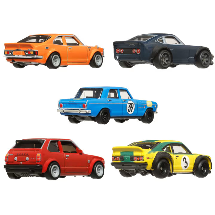 Hot Wheels Premium Car Culture Japan Historics 4 5-Vehicle Set in Collectible Container